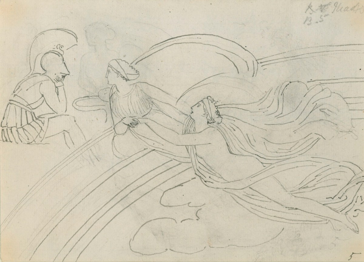 John Flaxman RA, Venus Wounded in the Hand Conducted by Iris to Mars