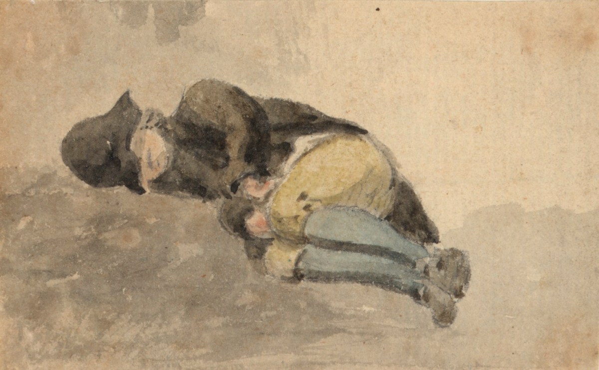Thomas Gainsborough RA, Male figure lying down