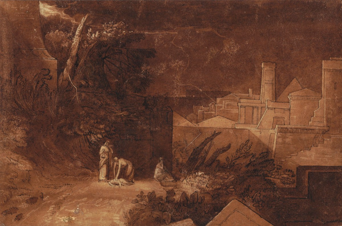 John Homes Smith, Sketch after Turner's 'The Tenth Plague of Egypt'