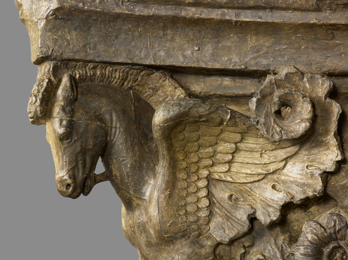 Forum of Augustus - Temple of Mars Ultor, Cast of a Corinthian pilaster capital with Pegasus volutes