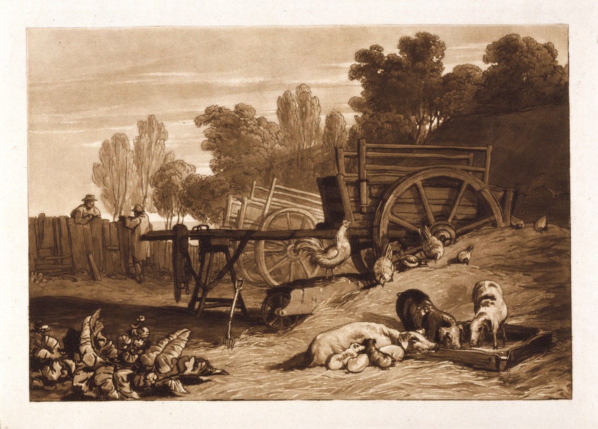 J.M.W. Turner RA, The Farm-yard with the Cock