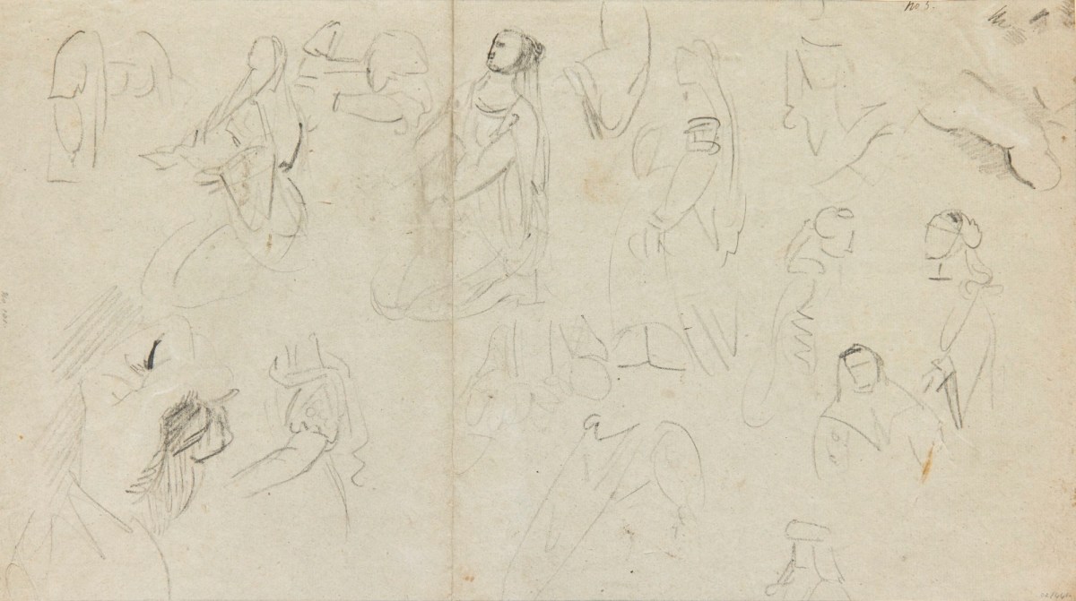Benjamin Robert Haydon, Sketches of female figures for 'The Judgement of Solomon'