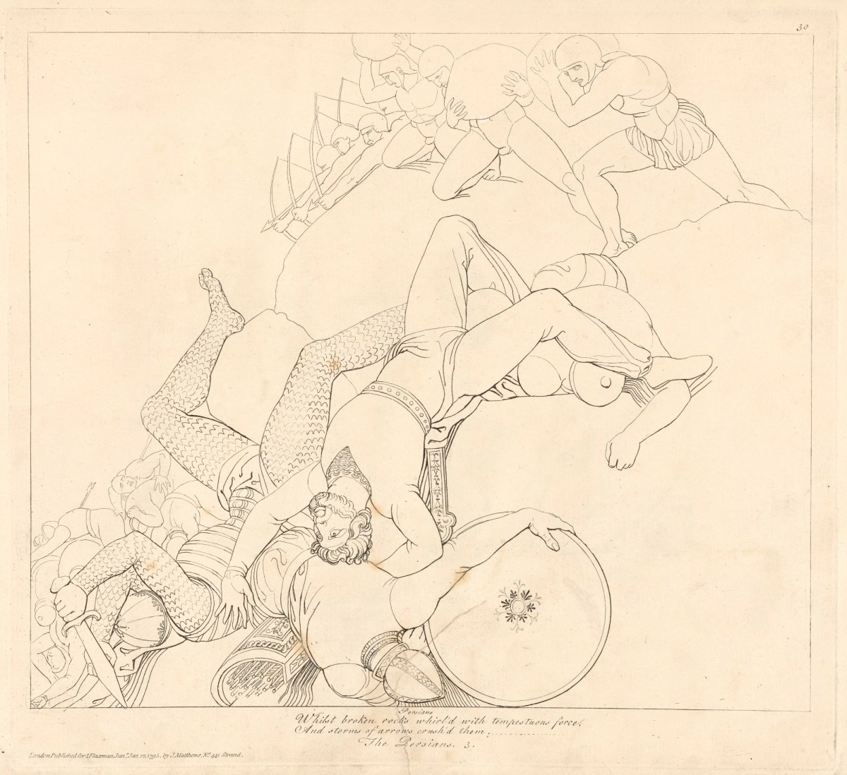 John Flaxman RA, The defeat of the Persians (from The Persians)