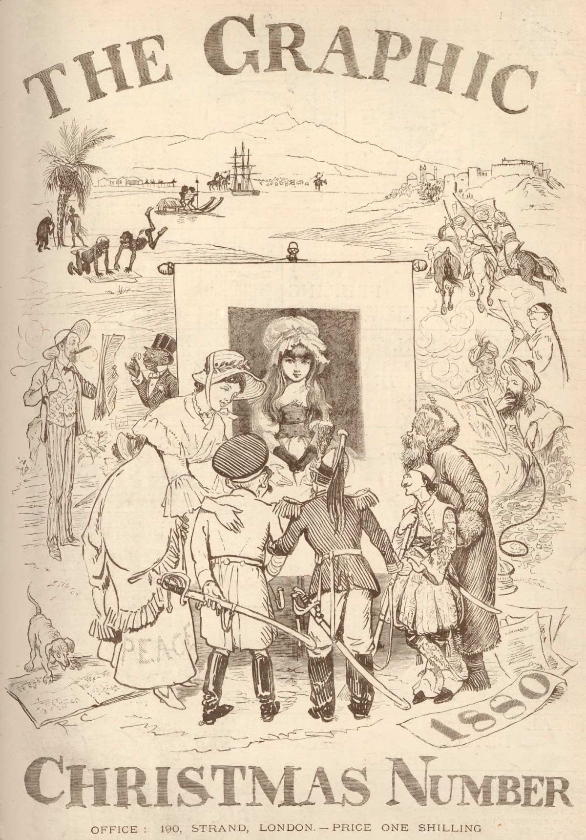 Randolph Caldecott, The Graphic,Christmas Number 1880: front cover