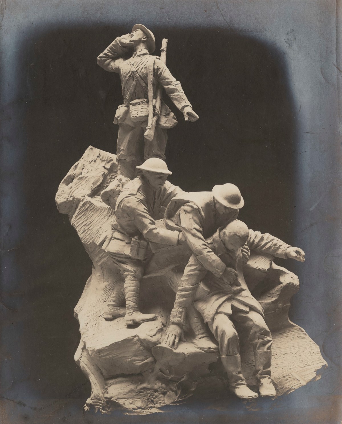 F. Hilaire d'Arcis, Contemporary photographs of eight sketch models of war subjects by Francis Derwent Wood R.A.