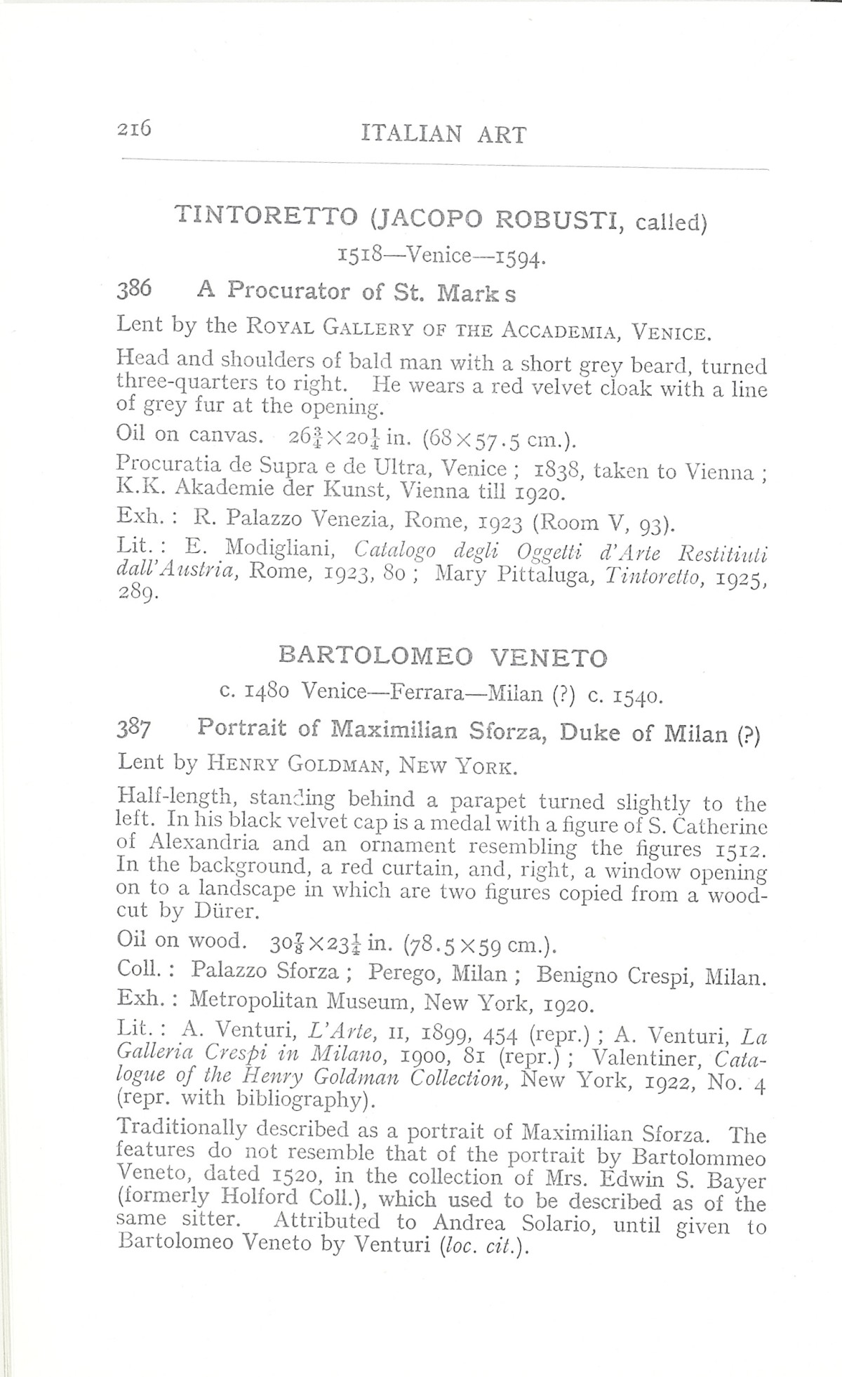 Page 220 of 1930 - Exhibition of Italian Art 1200-1900