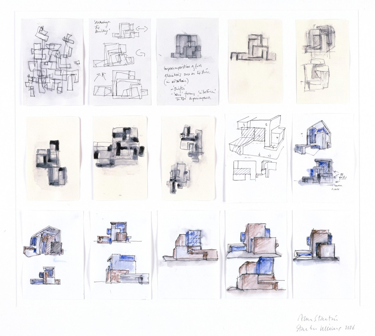 Alan Stanton RA, Sketch design drawings for the Belgrade Theatre, Coventry Project