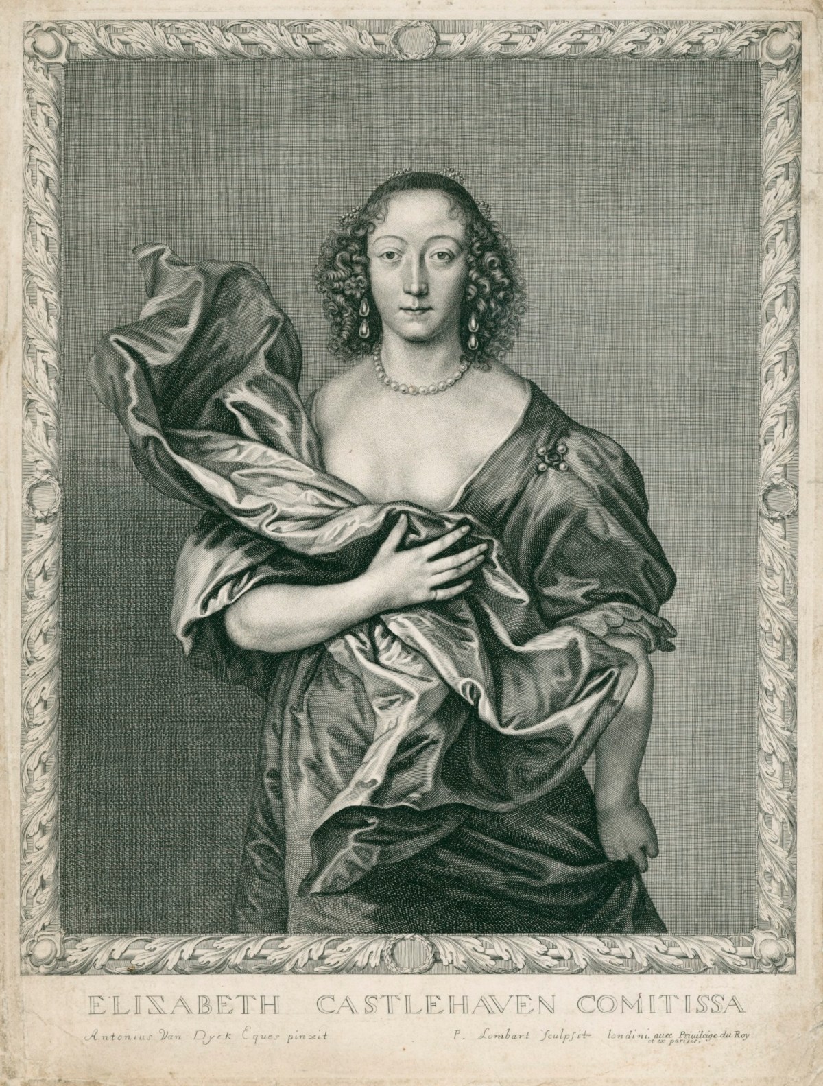 Pierre Lombart, Portrait of Elizabeth, Countess of Castlehaven