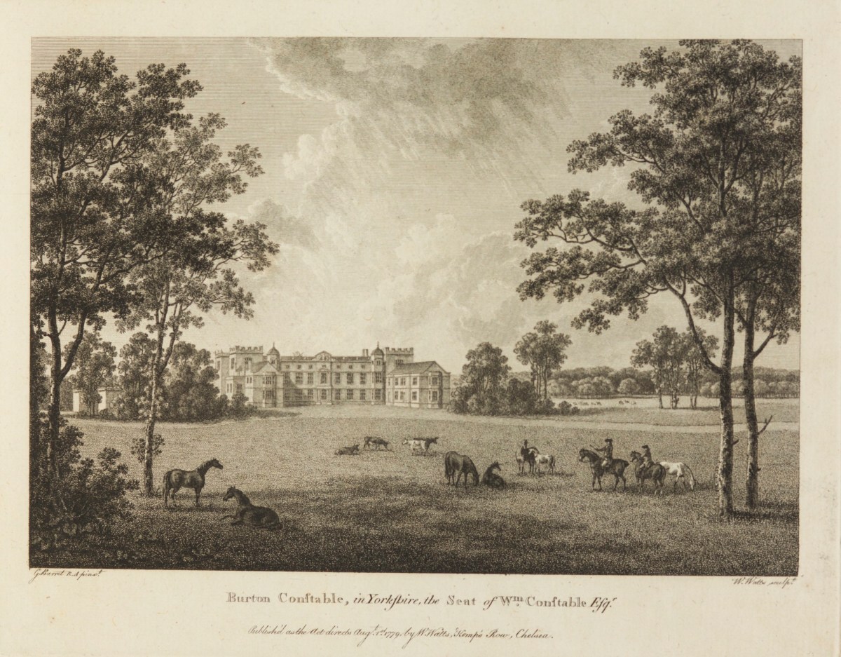 George Barret RA, Burton Constable, in Yorkshire, the seat of W. Cavendish Esq.