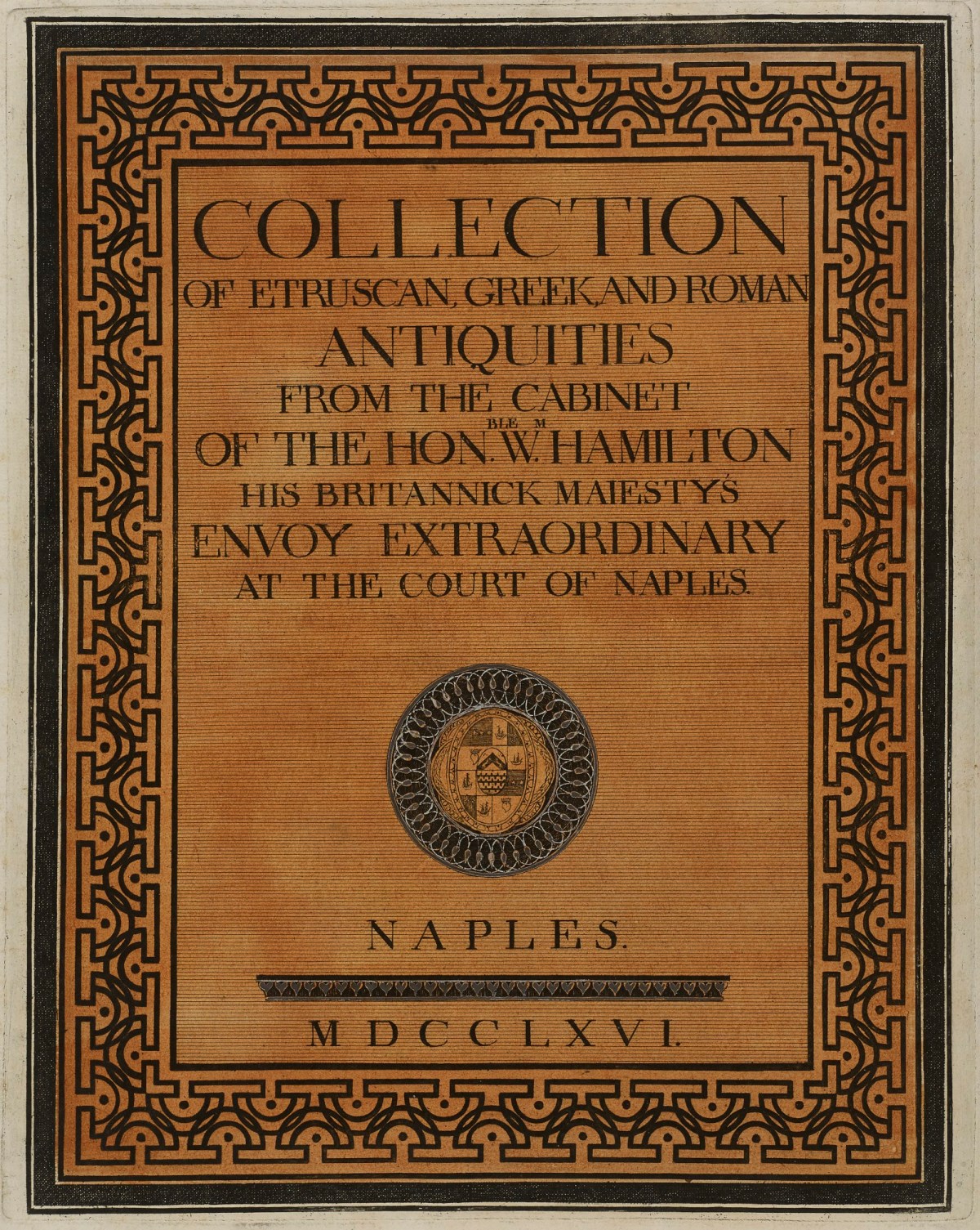 Sir William Hamilton, Title page