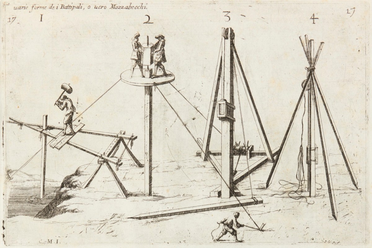 Cornelis Jansz Mejjer, Devices for sinking pilotis into the ground