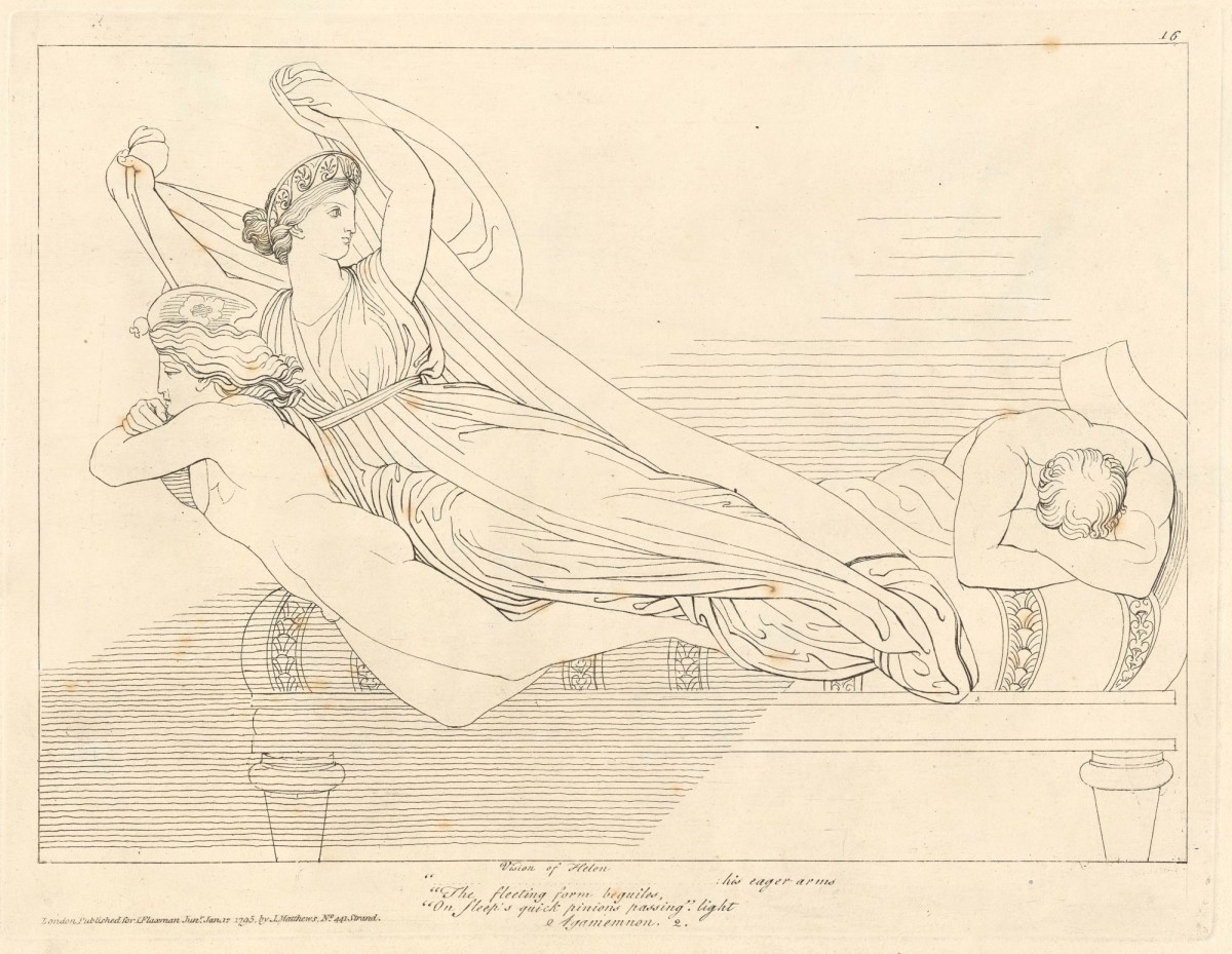 John Flaxman RA, A Vision of Helen Appearing to Menelaus (from Agamennon)
