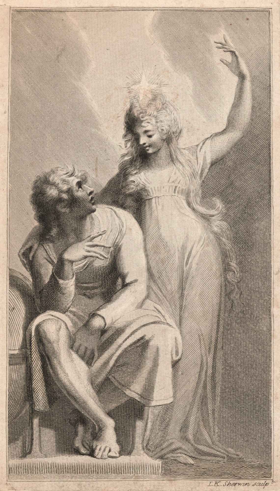 Henry Fuseli RA, Aratus the Poet and Urania the Muse of Astronomy