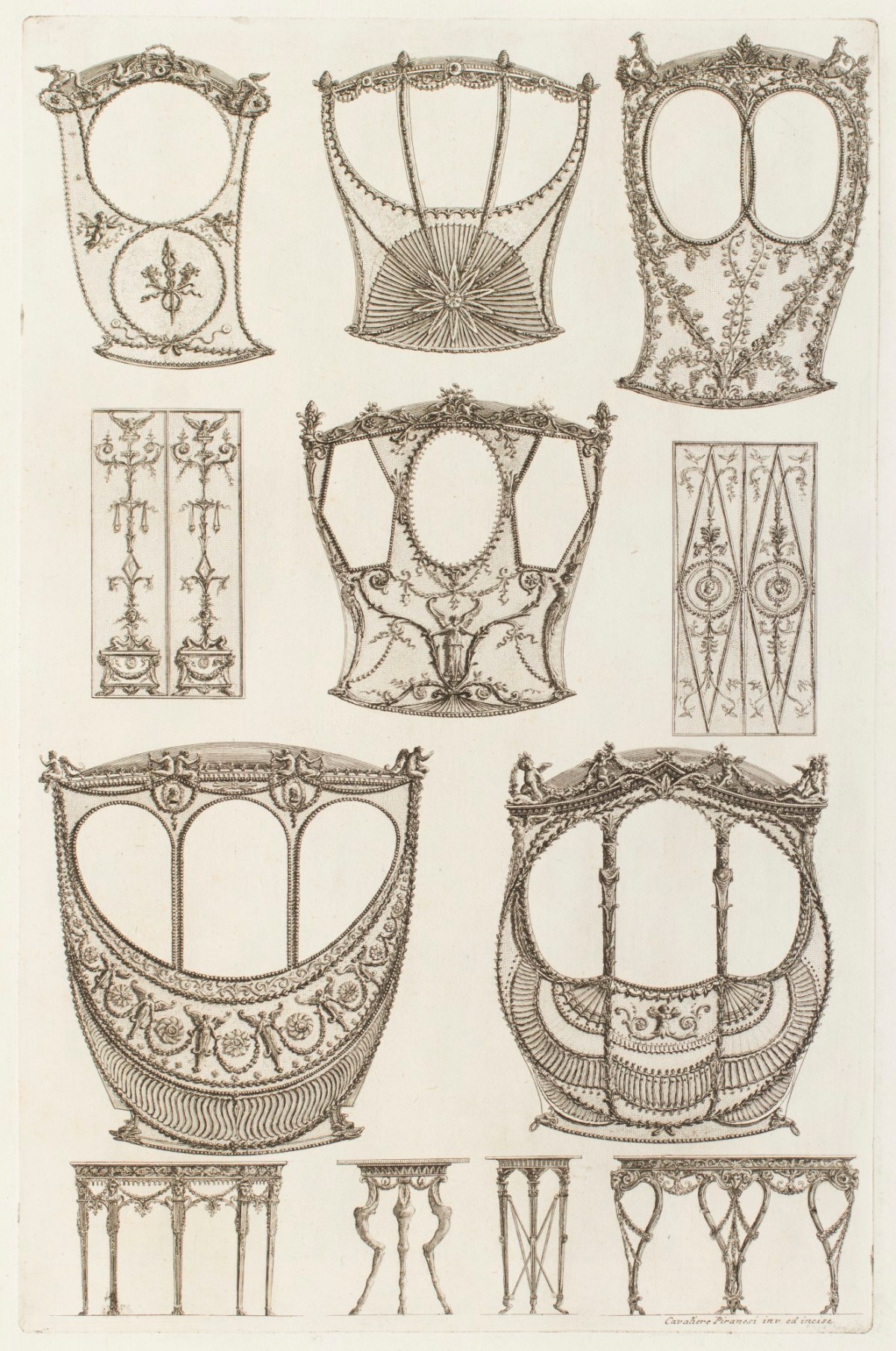 Giovanni Battista Piranesi, Designs for furniture