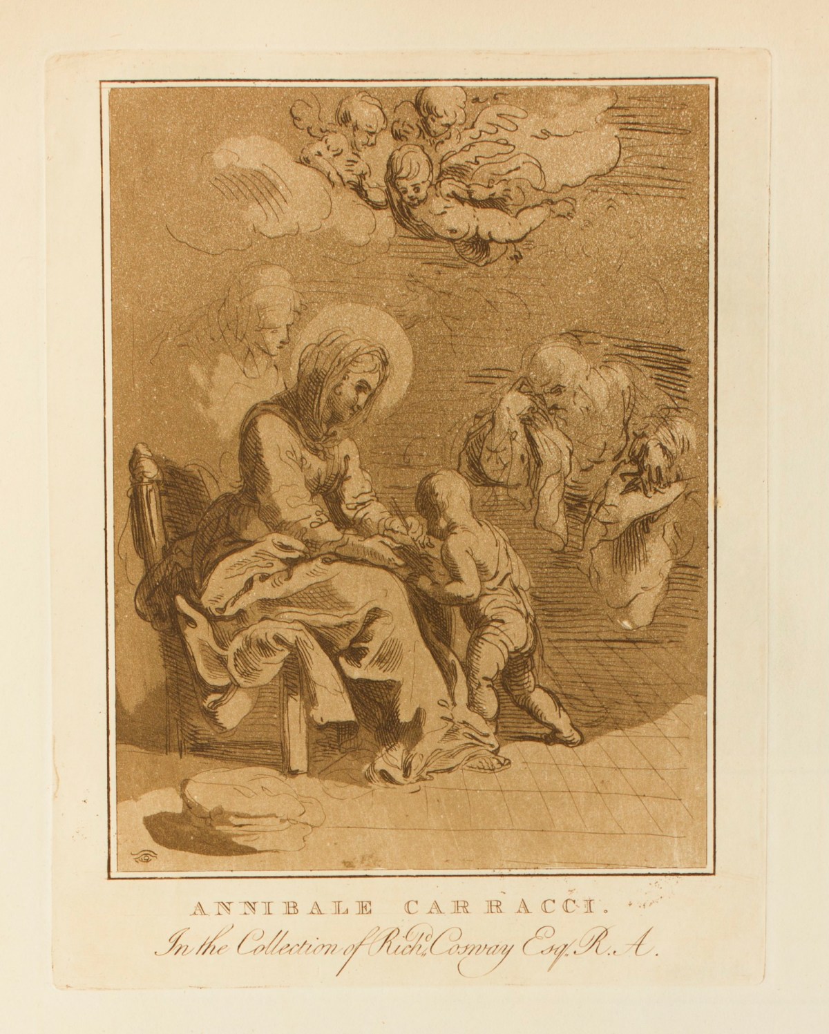 Conrad Martin Metz, Madonna and Child attributed to Annibale Carracci