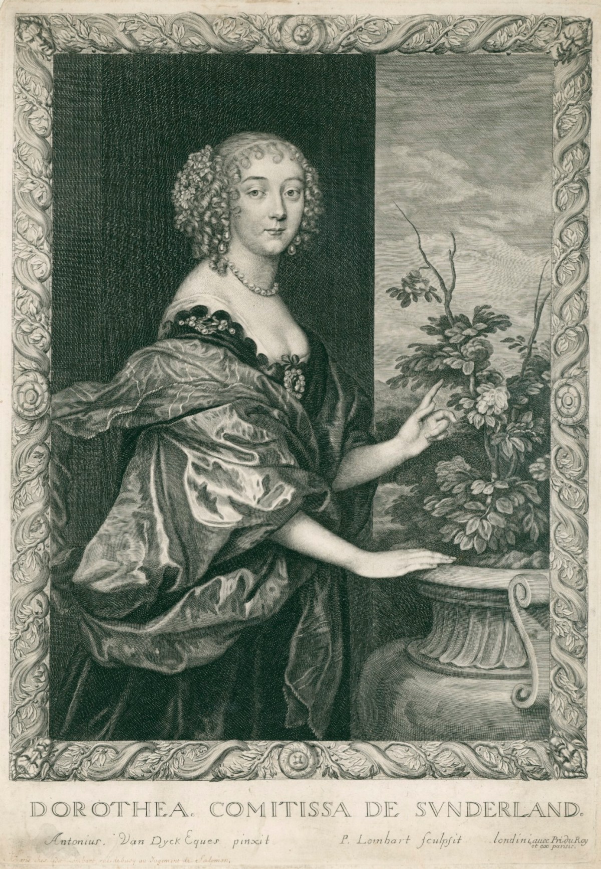 Pierre Lombart, Portrait of Dorothy, Countess of Sunderland