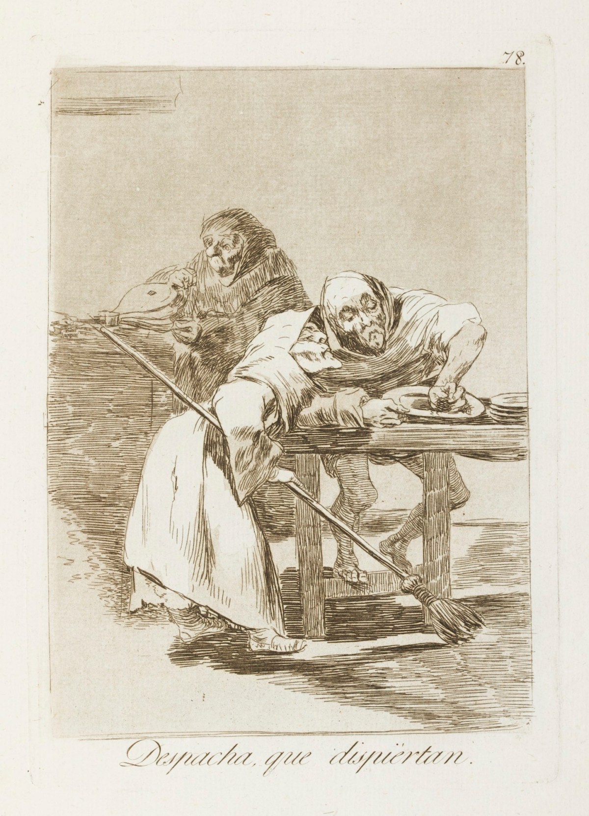 Francisco Goya, 'Despacha, que dispiértan.'