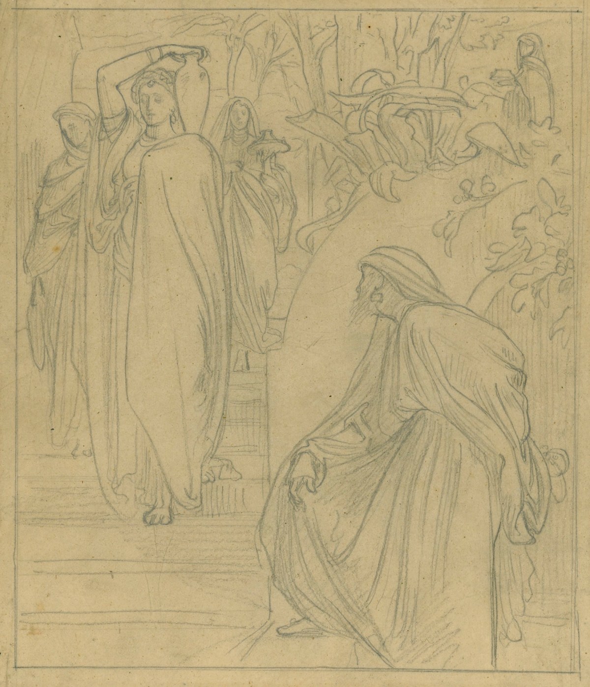 Lord Leighton PRA, Tracing for 'Eliezer and Rebekah'