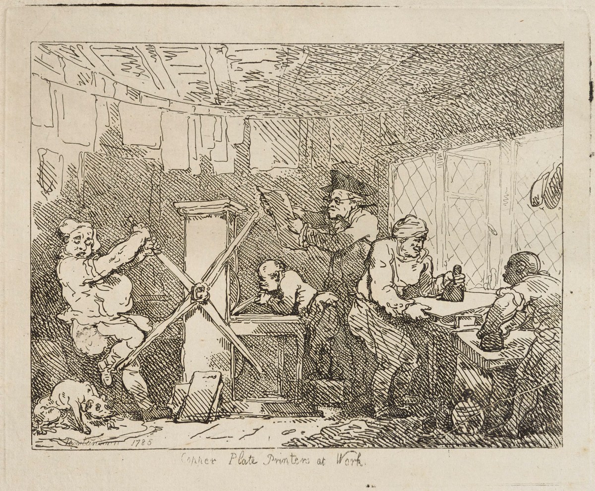 Thomas Rowlandson, Copper plate printers at work