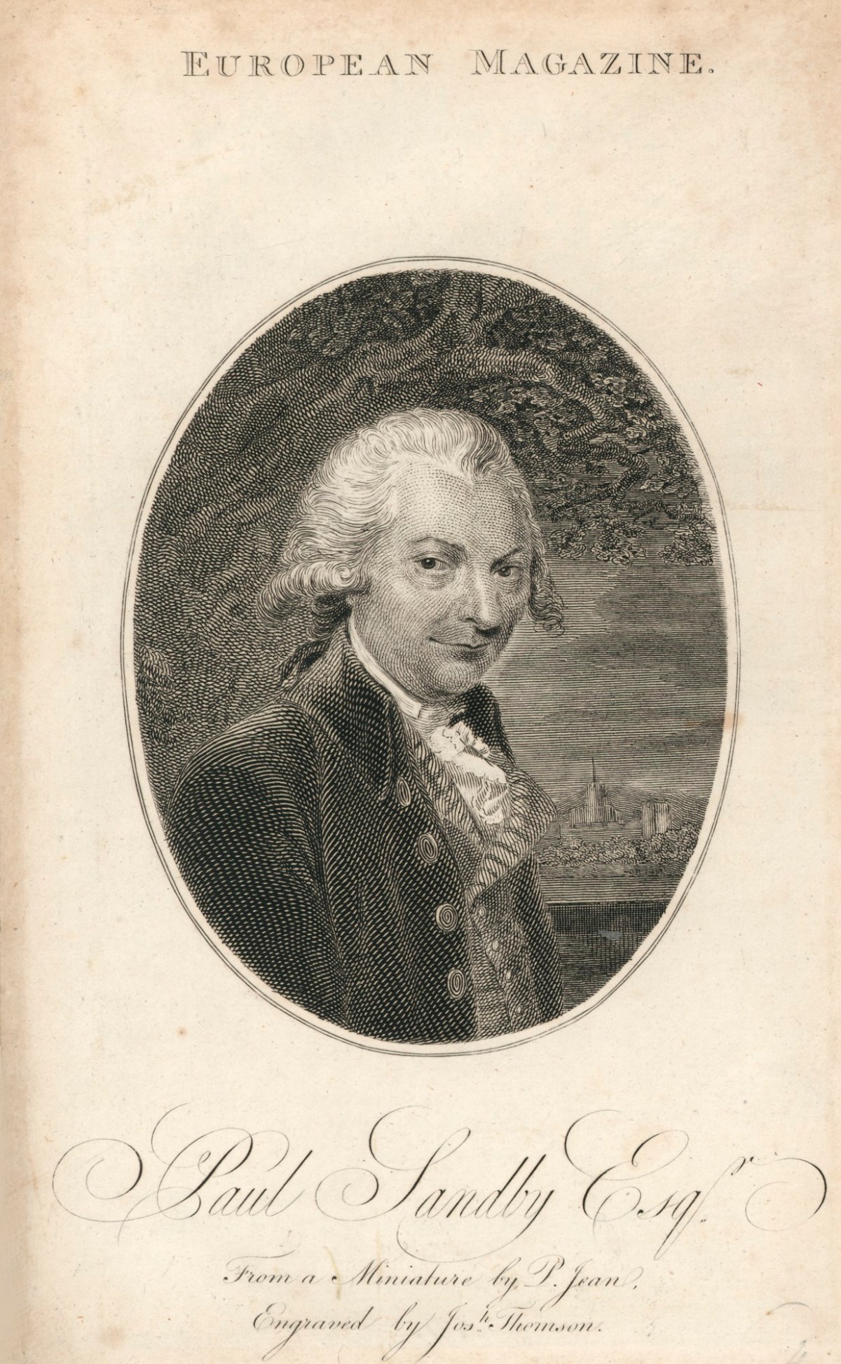 Philippe Jean, Portrait of Paul Sandby RA