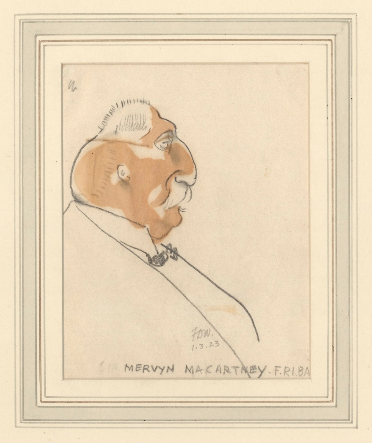 Francis Derwent Wood RA, Caricature of Mervyn Macartney