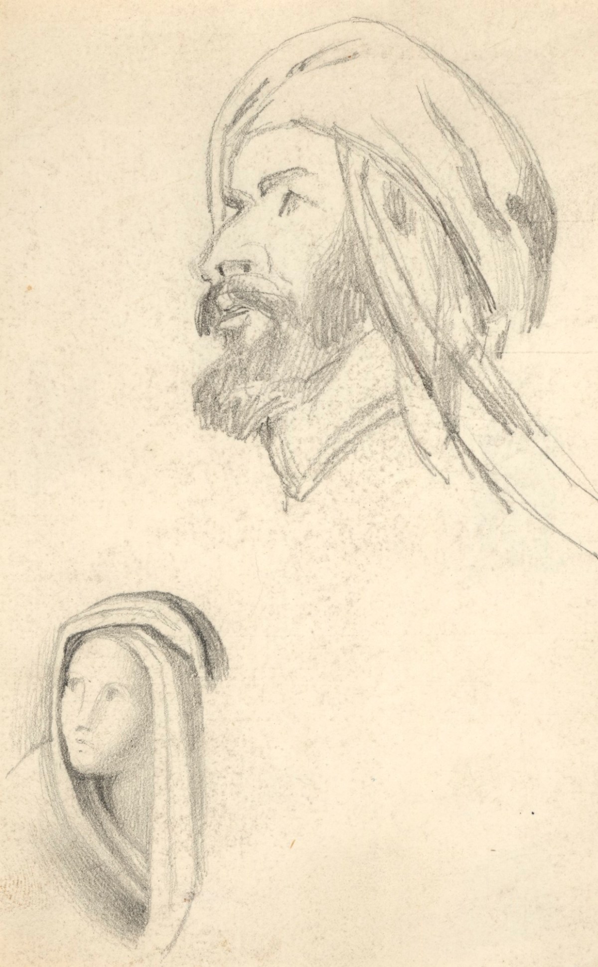 Solomon Alexander Hart RA, Sketches of two heads