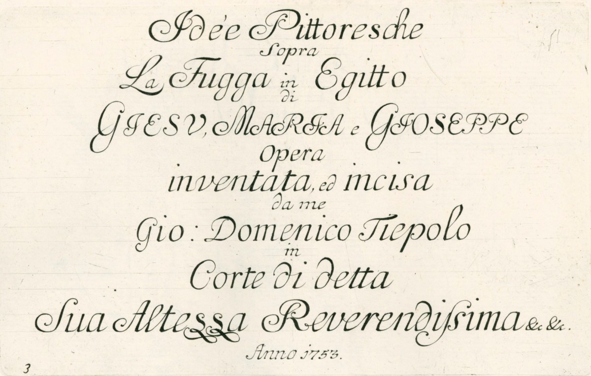 Giandomenico Tiepolo, Engraved title-plate