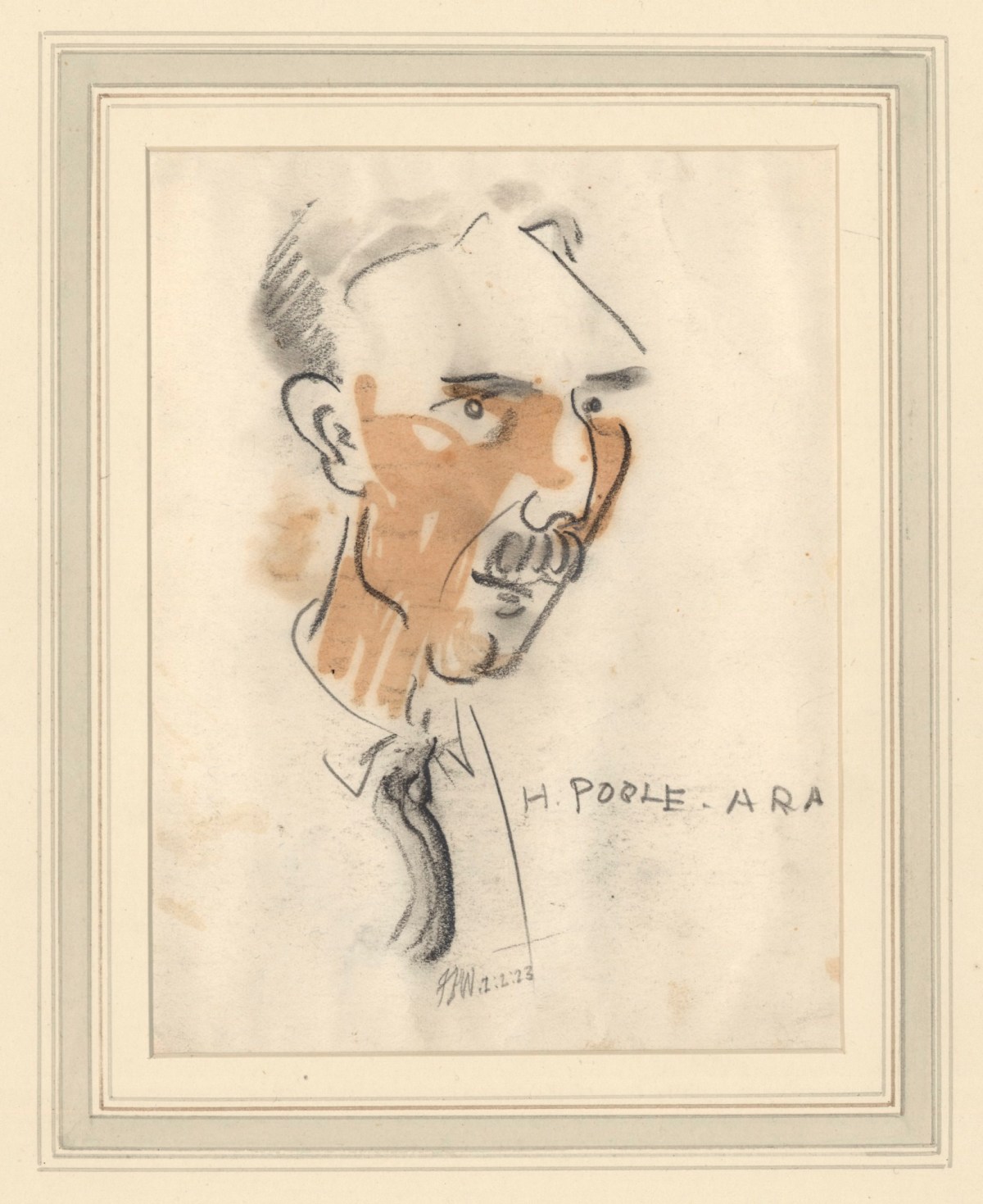 Francis Derwent Wood RA, Caricature of H. Poole, R.A.