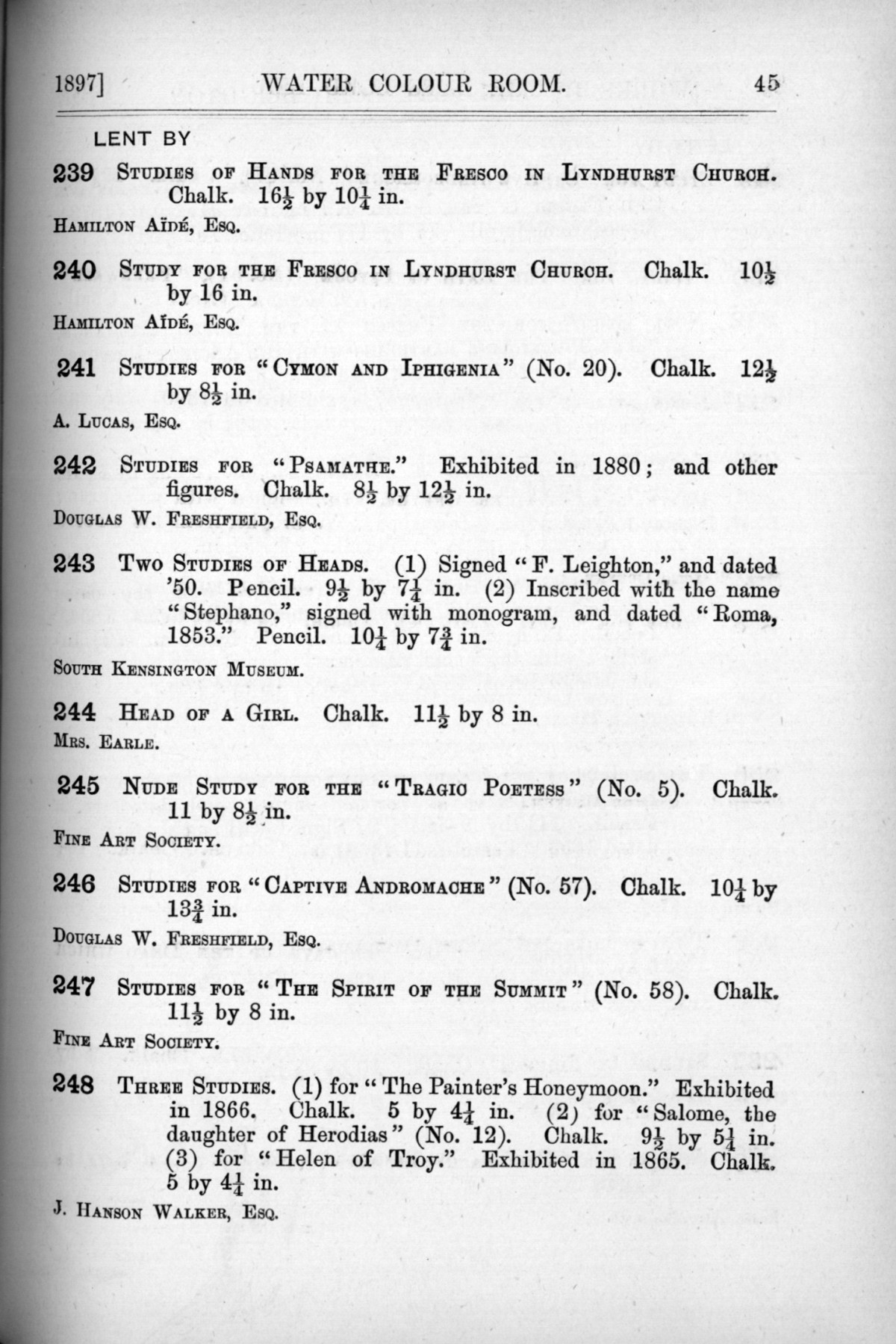 Page 45 of 1897 - Lord Leighton PRA
