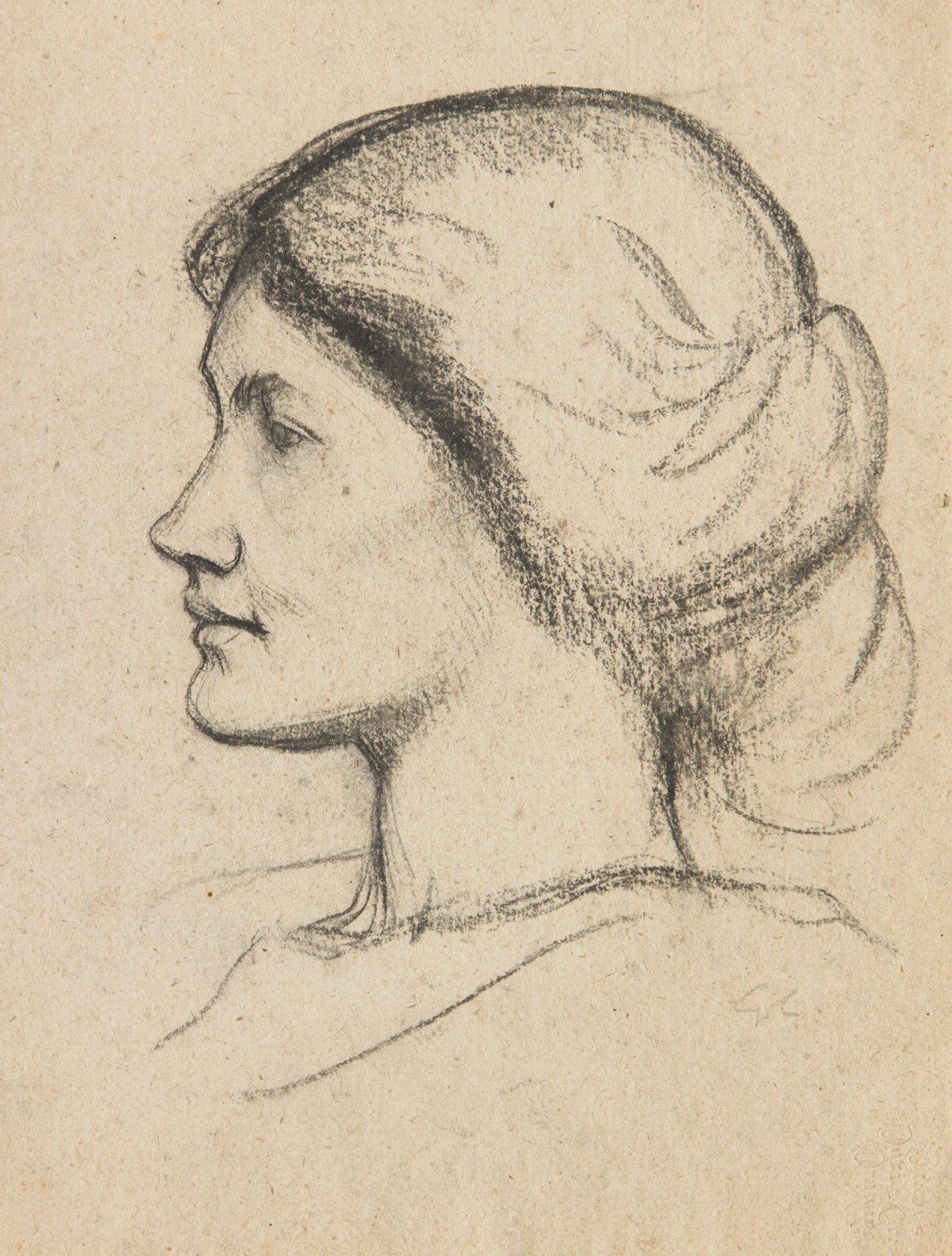 Study of a female head in profile | Works of Art | RA Collection ...