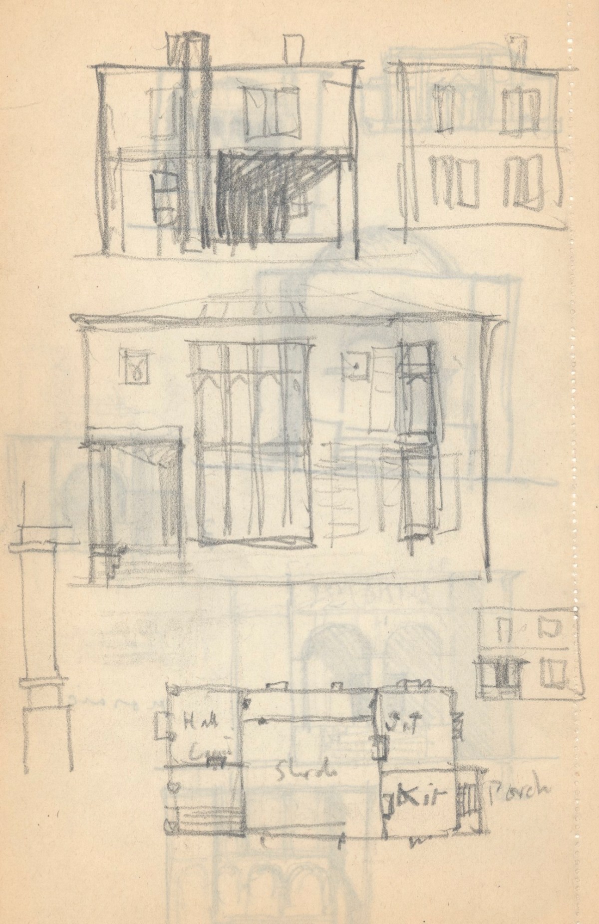 Sir Frank Brangwyn RA, Leaf from a sketchbook