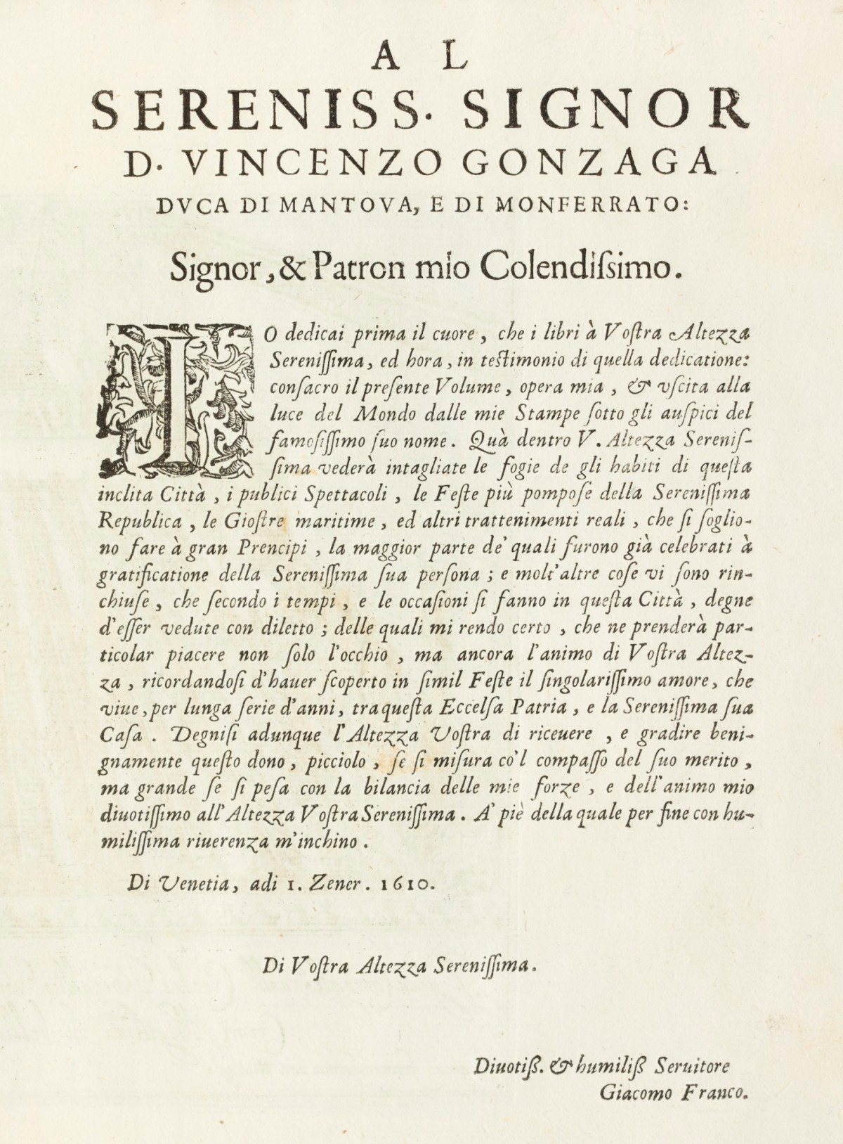 Unsigned, Dedication leaf