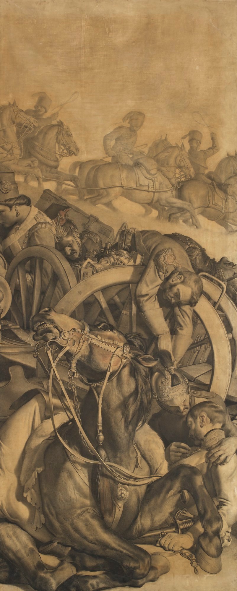 Daniel Maclise RA, Cartoon for 'The Meeting of Wellington and Blücher After the Battle of Waterloo'