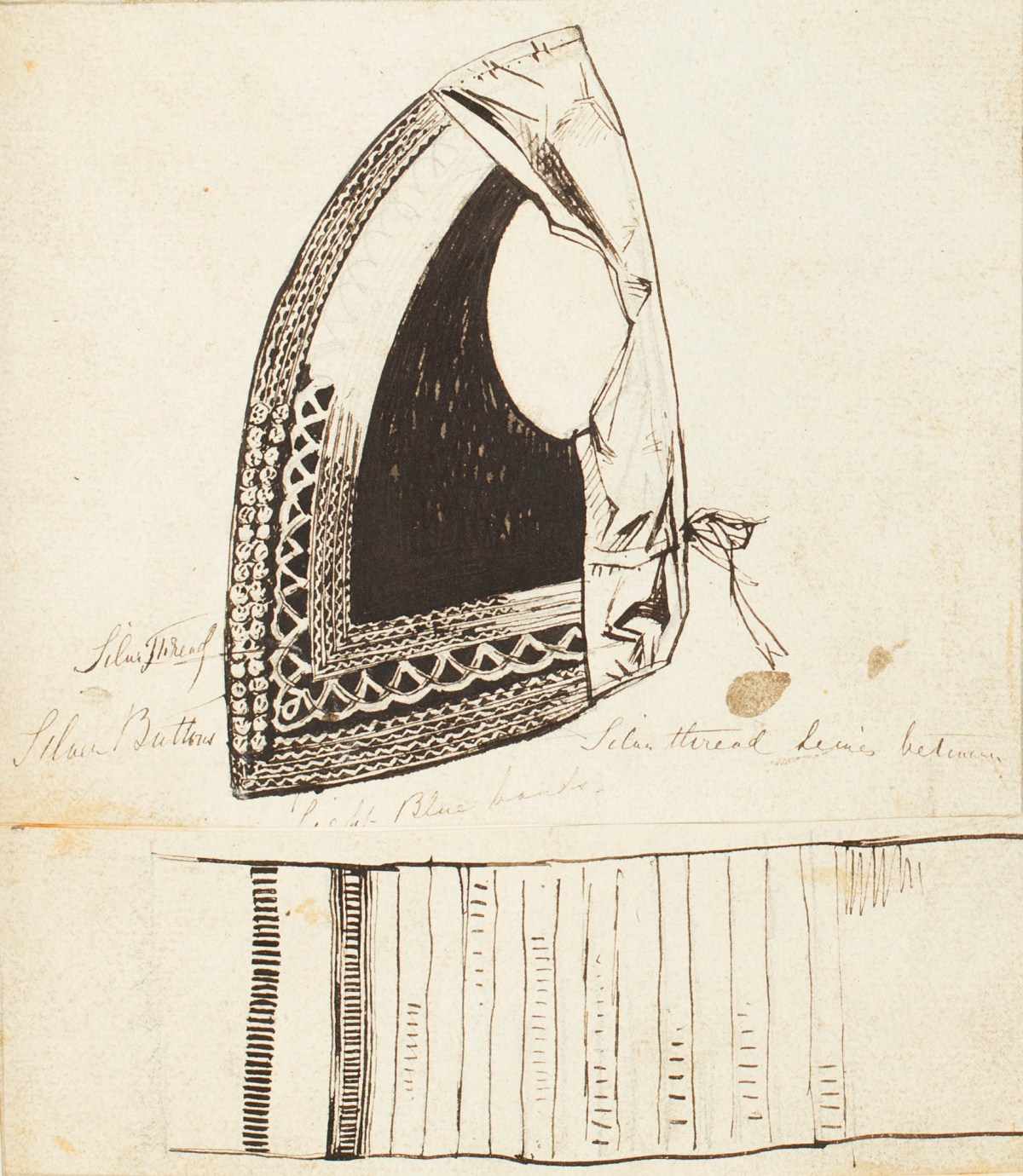 Henry Hugh Armstead RA, Study of an embroidered waistcoat