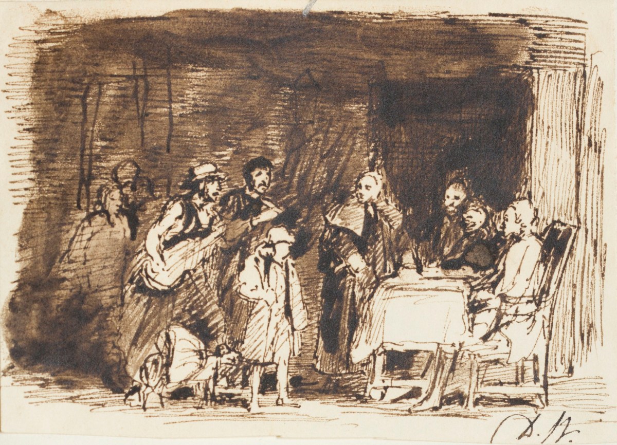 Sir David Wilkie RA, Study for 'The Italian Itinerants'