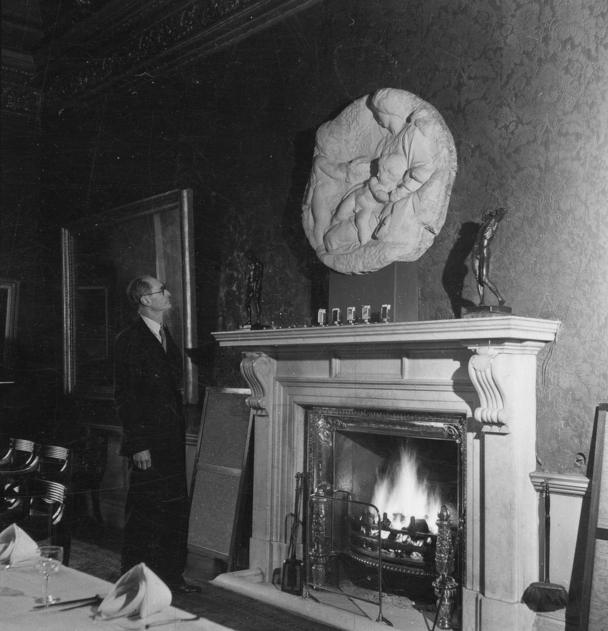 Russell Westwood, Sir Gerald Kelly P.R.A. in the General Assembly Room, Burlington House, 1953.