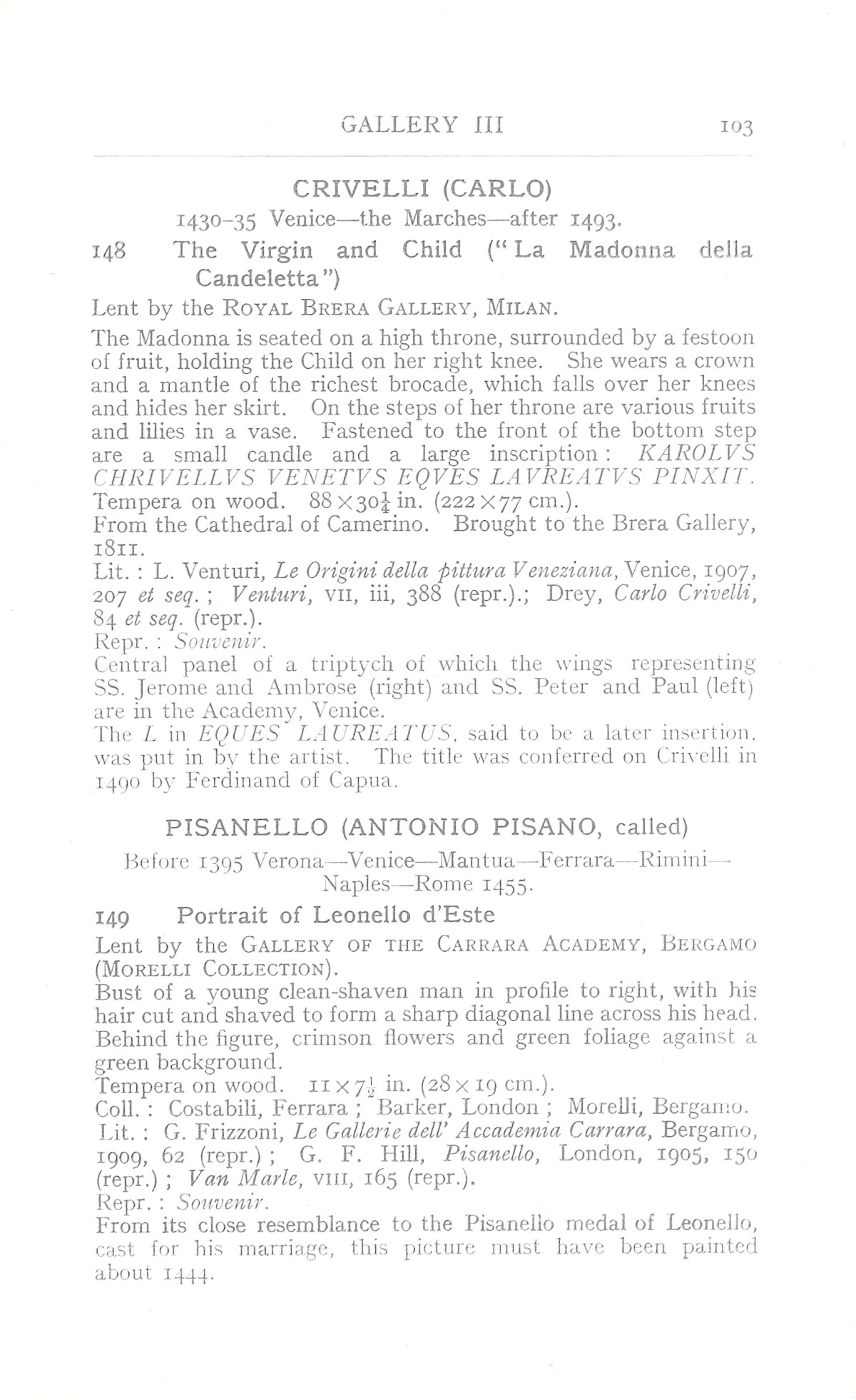 Page 107 of 1930 - Exhibition of Italian Art 1200-1900