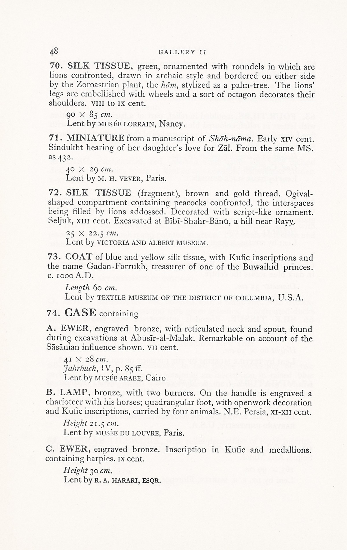 Page 76 of 1931 - International Exhibition of Persian Art