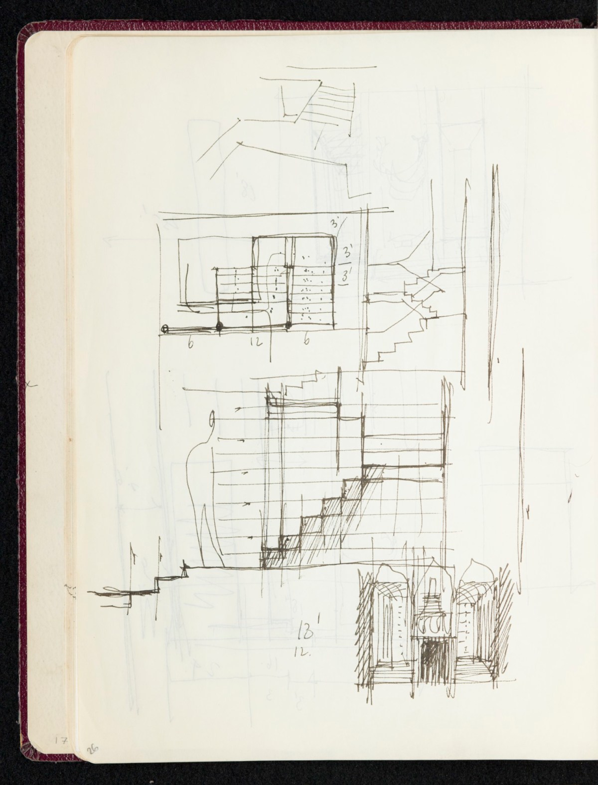 Sir Hugh Casson PRA, Sketchbook with designs and notes
