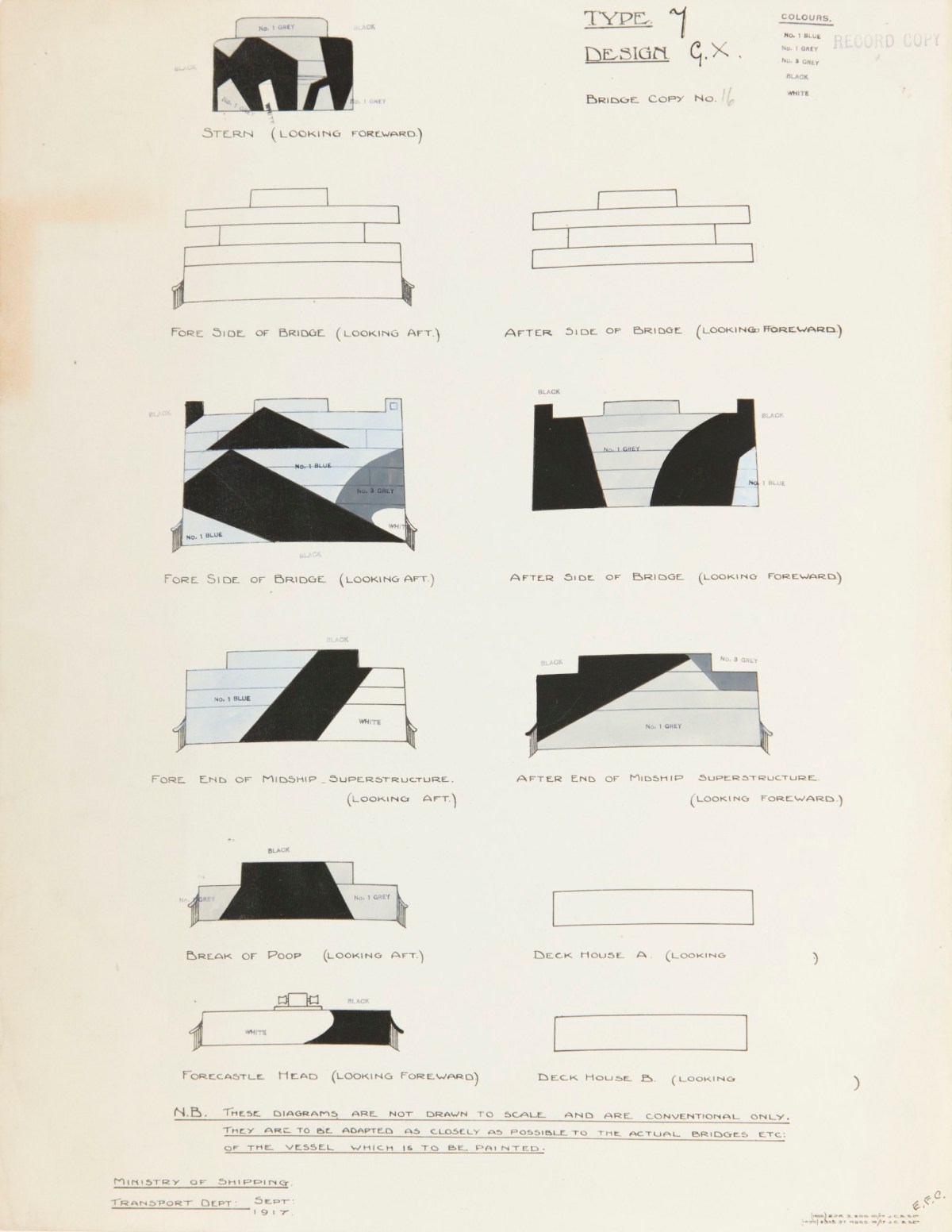 Unknown artist, 'Dazzle' design, Type 7, G. X.
