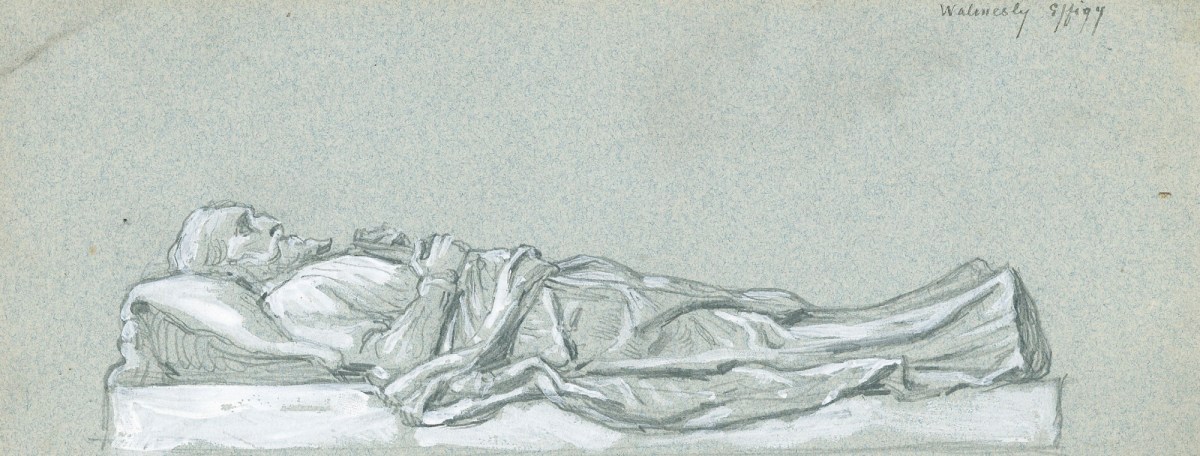 Henry Hugh Armstead RA, Drawing for an effigy of Richard Walmesley