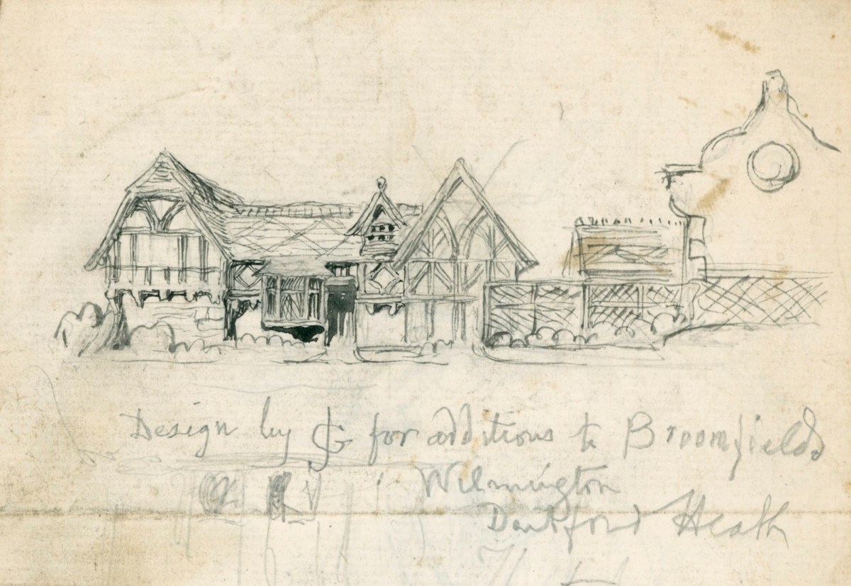 Sir John Gilbert RA, Designs for additions to the artist's house at Broomfields, Wilmington