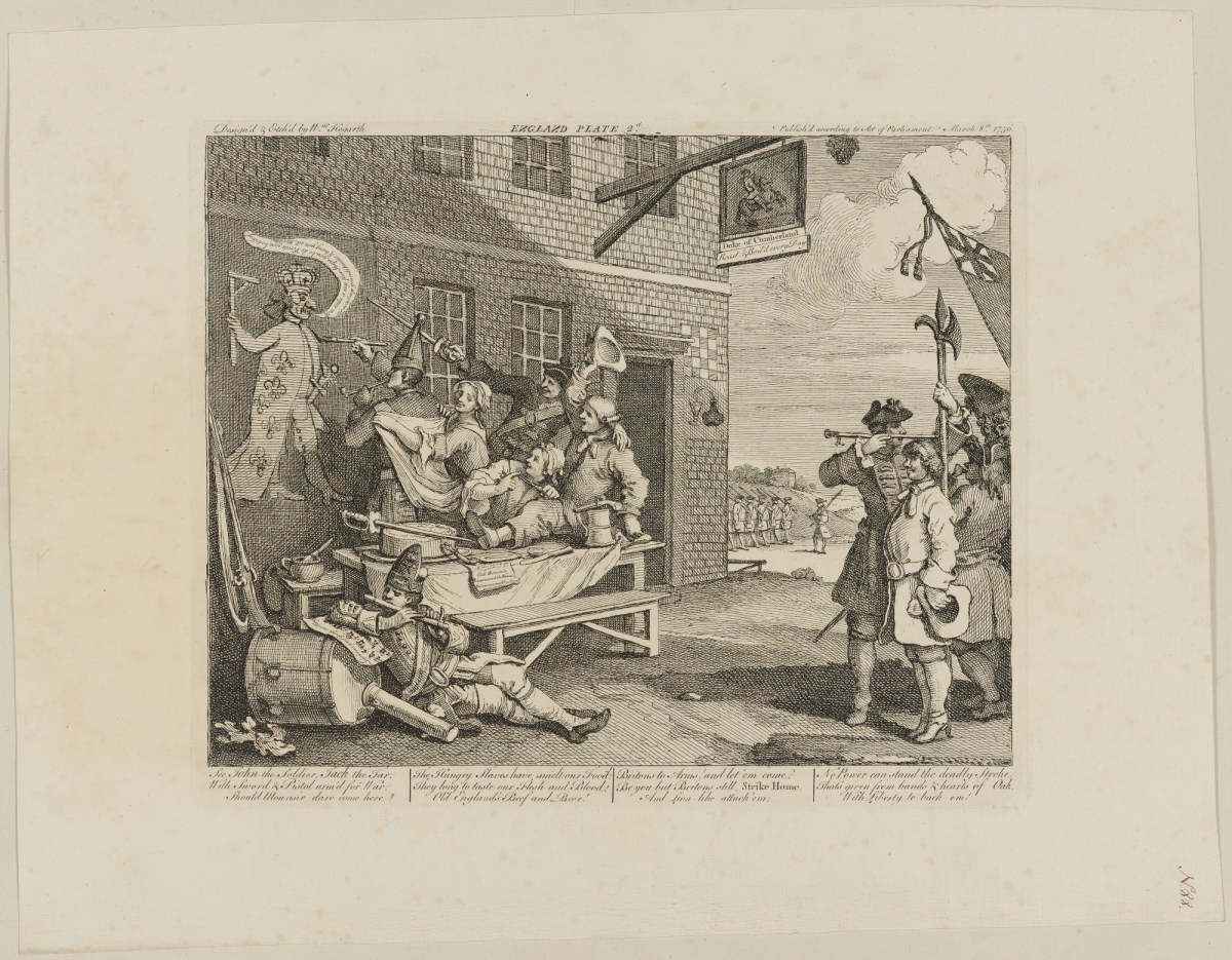 William Hogarth, The Invasion, plate 2: England