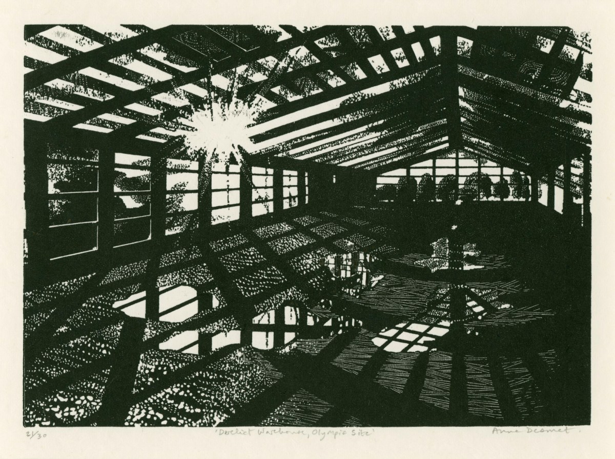 Anne Desmet RA, Derelict Warehouse, Olympic Site