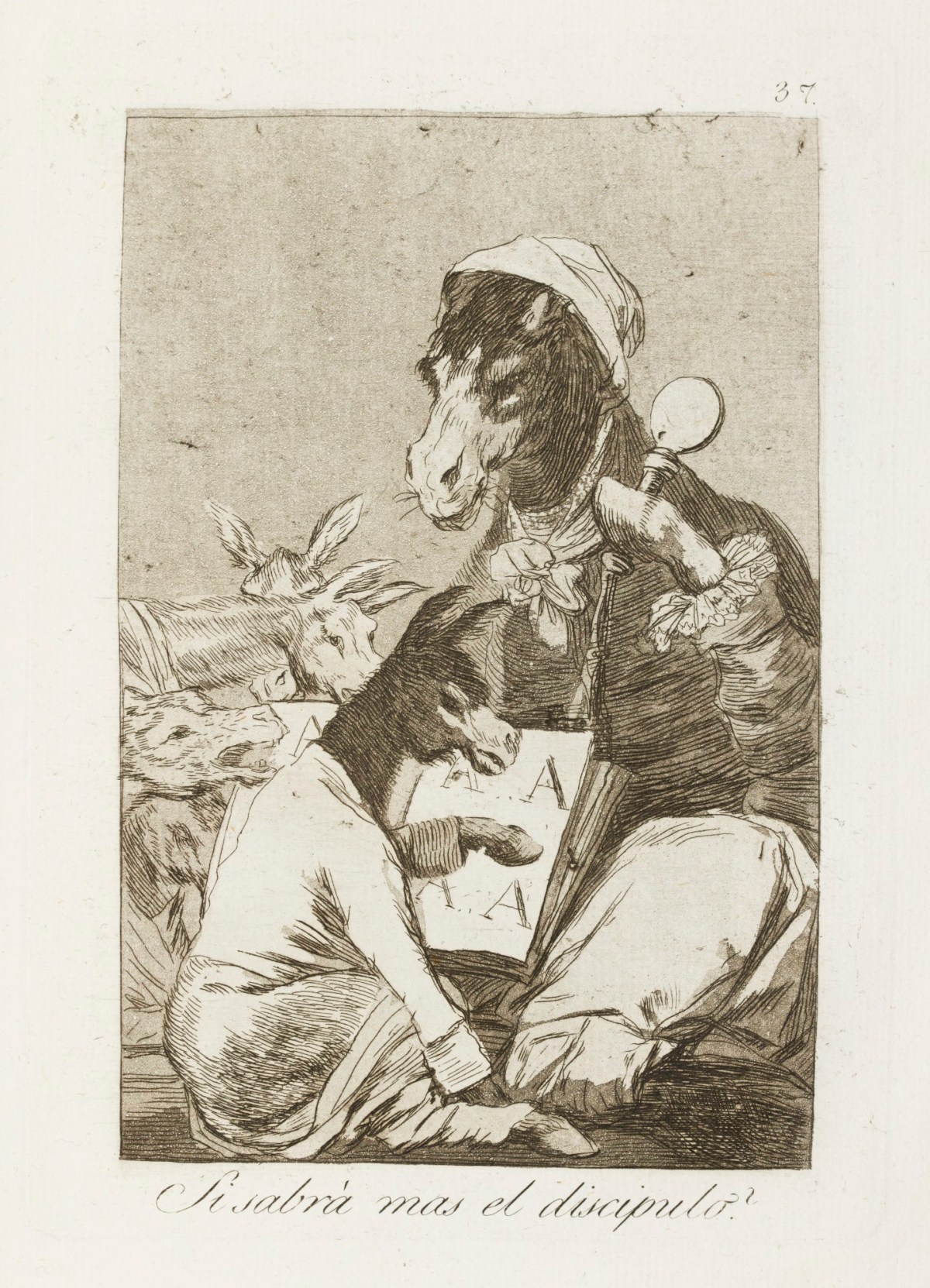 Francisco Goya, 'Si sabrá mas el discipulo?'