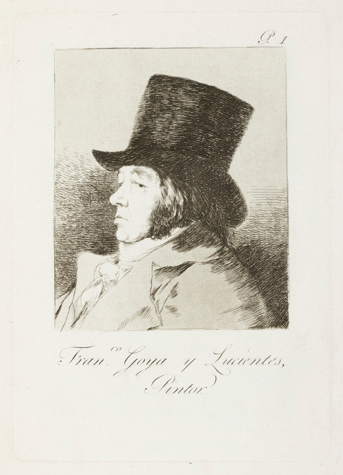 Francisco Goya, 'Fran.CO Goya Y Lucientes, Pintor.'