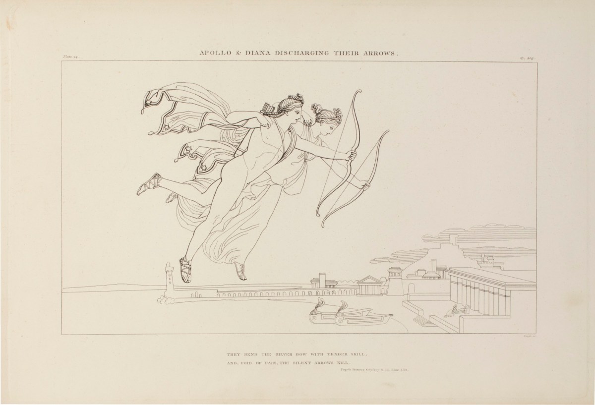 John Flaxman RA, Apollo and Diana Discharging their Arrows