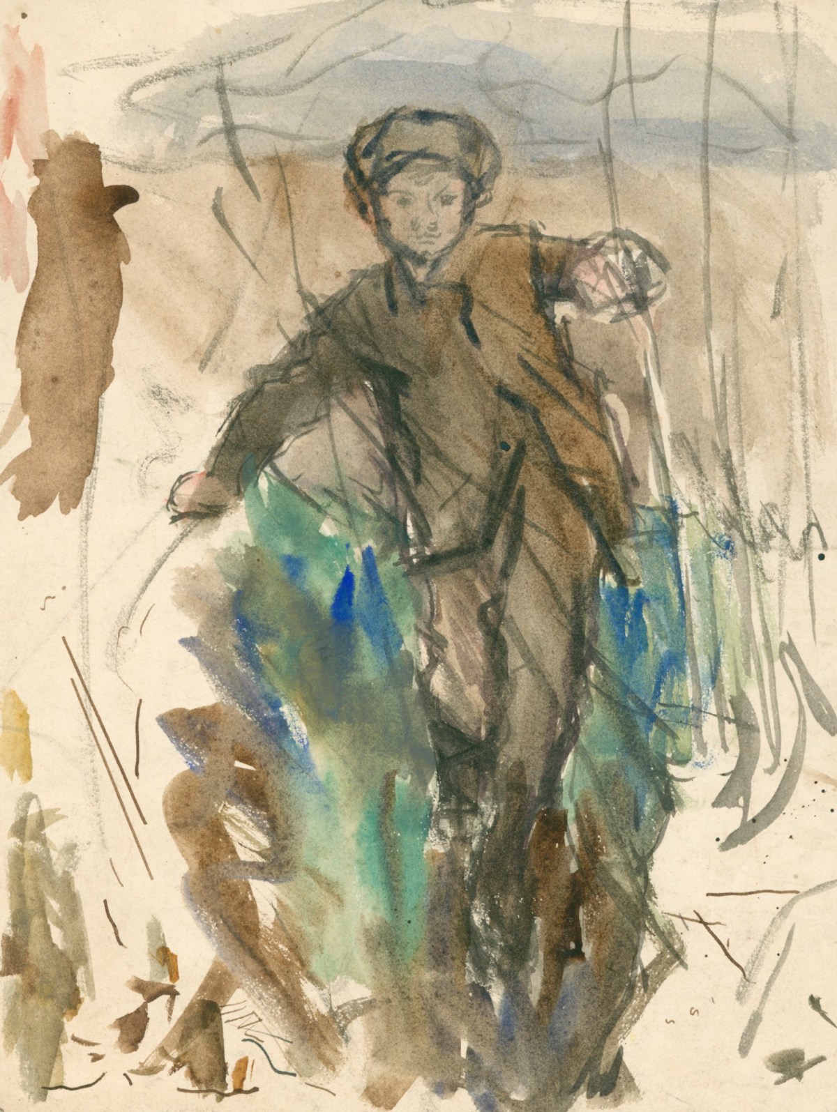 , Study of the boy for 'The Gap in the Hedge'