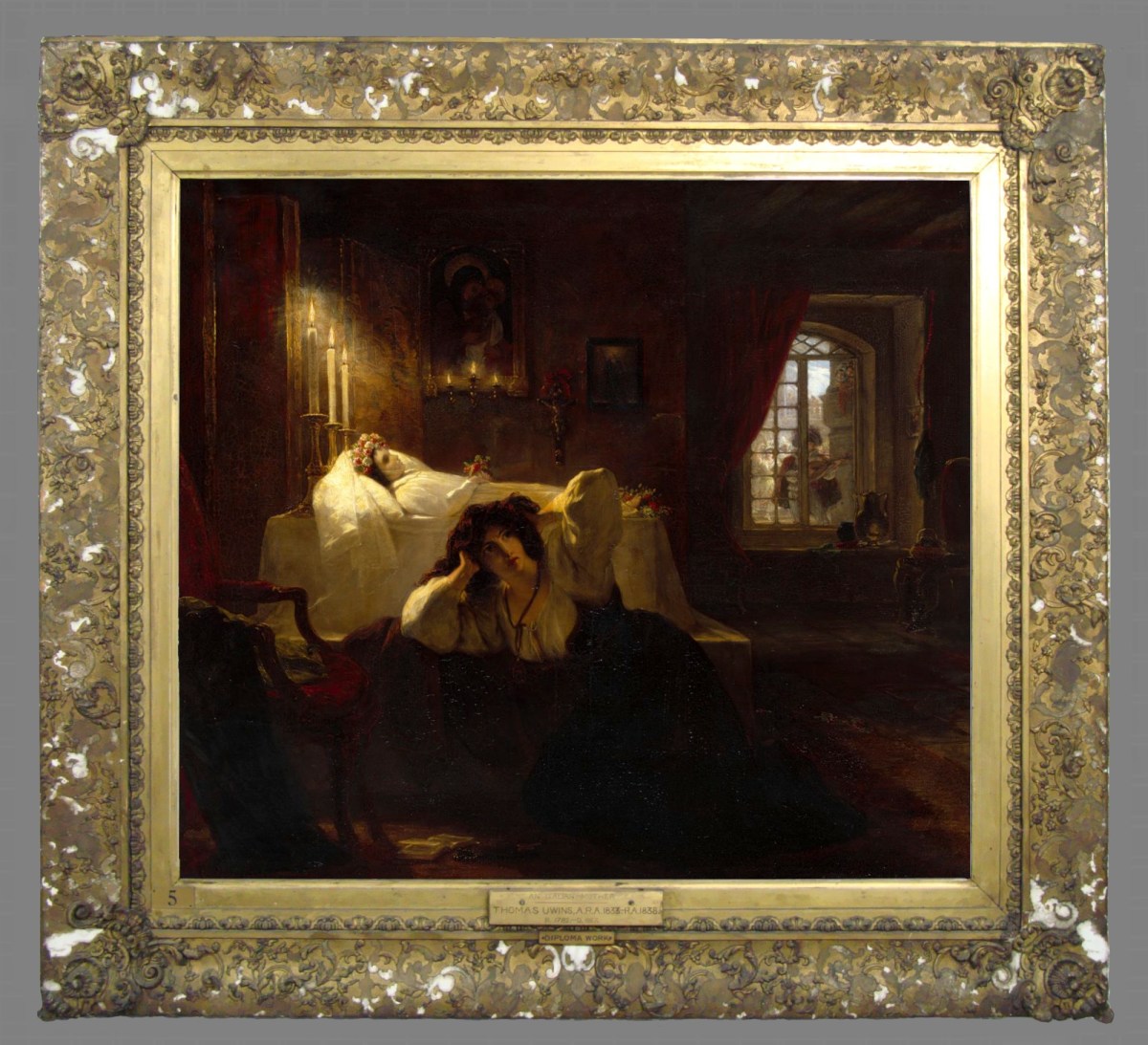 Unknown, Frame for Thomas Uwins RA 'The House of Mourning'