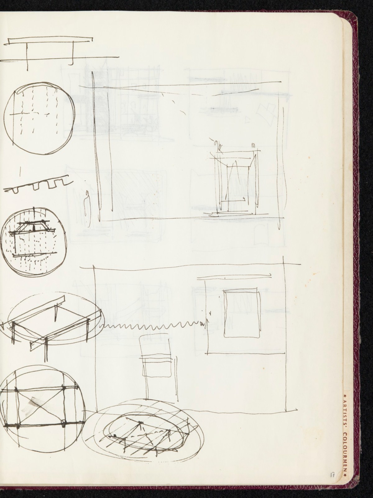 Sir Hugh Casson PRA, Sketchbook with designs and notes